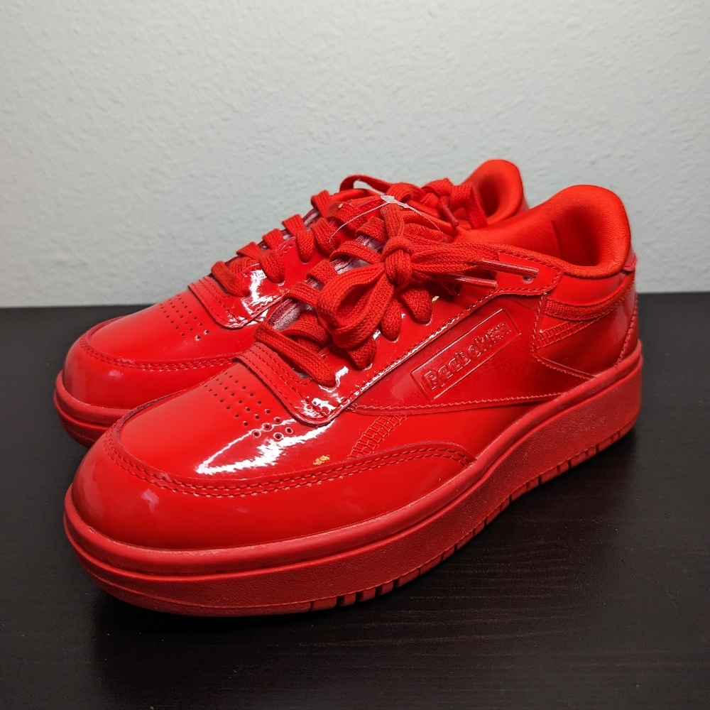 Reebok Classic Patent Leather Sneakers in Red